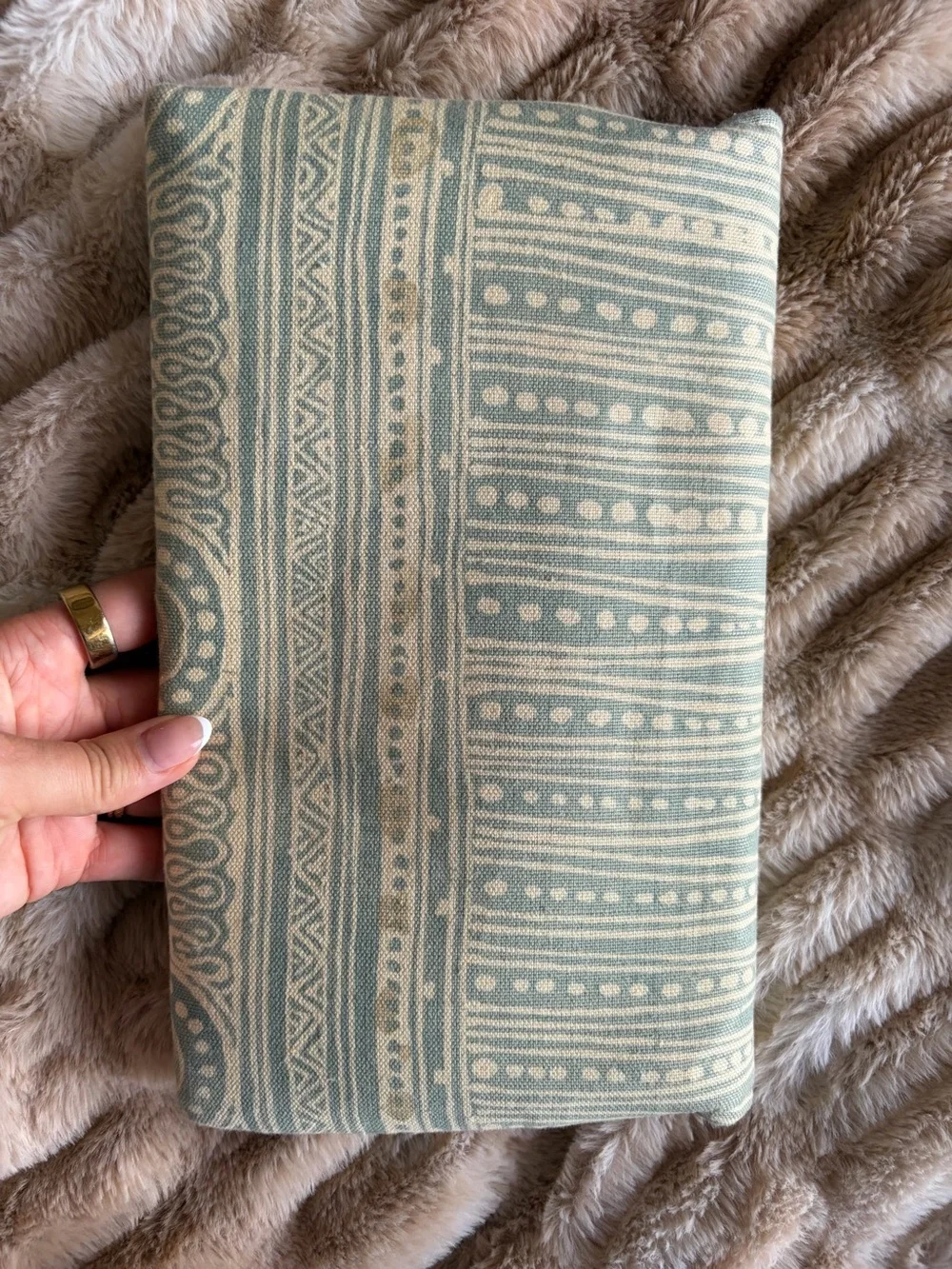 Printed Canvas Clutch